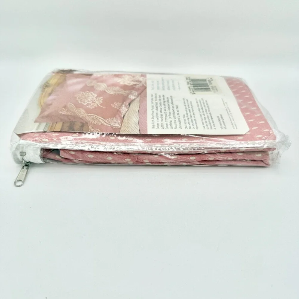 Martha Stewart Std Sham‎ 2000 Pink Rose Dot Floral Vintage Cottagecore Bedding